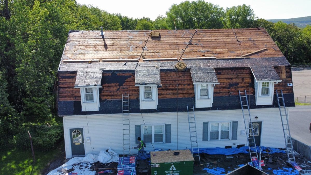 an example of a roof repair